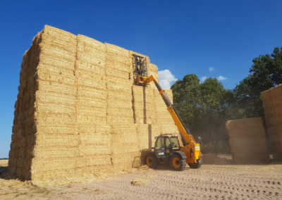 JCB Teleskoplader am Strohsilo